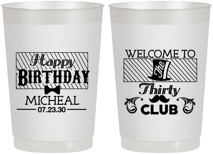 Personalized Birthday 22 oz Frosted Cups - 30th | 20018