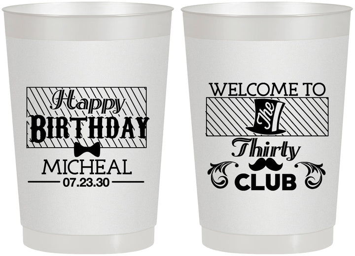 Personalized Birthday 22 oz Frosted Cups - 30th | 20018