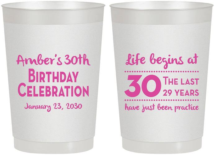 Personalized Birthday 22 oz Frosted Cups - 30th The Last 29 Years | 20019