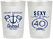 Personalized Birthday 22 oz Frosted Cups - Sexy At 40 | 20027