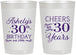 Personalized Birthday 22 oz Frosted Cups - Cheers To 30 Years | 20041