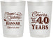 Personalized Birthday 22 oz Frosted Cups - 40th | 20042