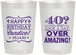 Personalized Birthday 22 oz Frosted Cups - 40th | 20044