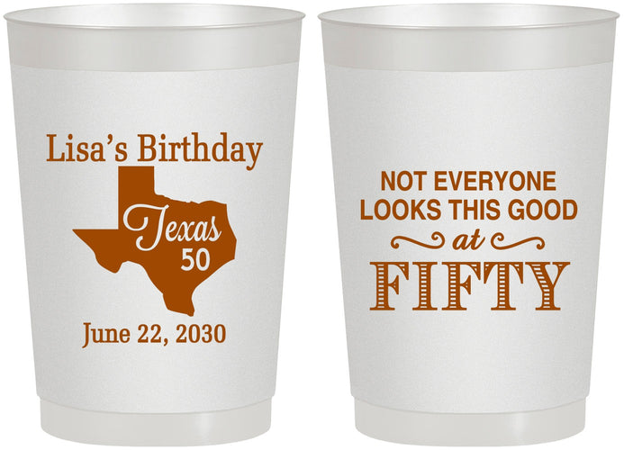 Personalized Birthday 22 oz Frosted Cups - 50th | 20051