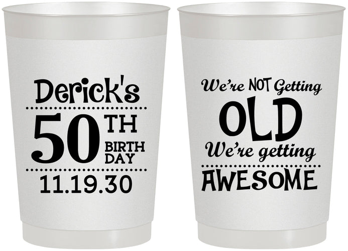Personalized Birthday 22 oz Frosted Cups - 50th | 20052