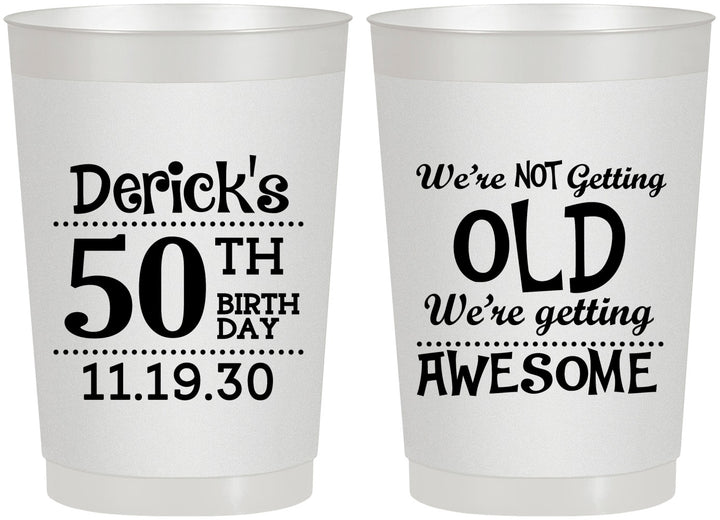 Personalized Birthday 22 oz Frosted Cups - 50th | 20052