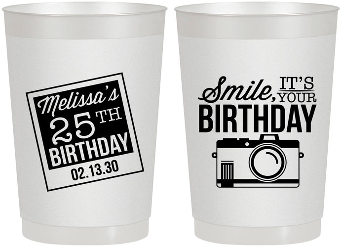 Personalized Birthday 22 oz Frosted Cups - 25th | 20053