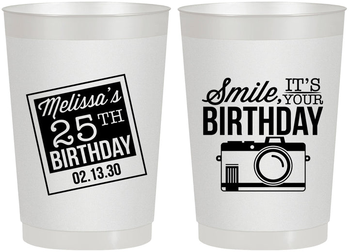 Personalized Birthday 22 oz Frosted Cups - 25th | 20053