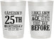 Personalized Birthday 22 oz Frosted Cups - 25th | 20054
