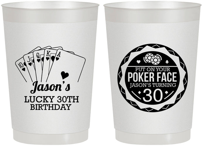 Personalized Birthday 22 oz Frosted Cups - 30th Las Vegas | 20060