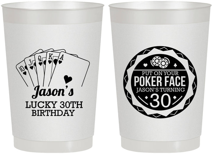 Personalized Birthday 22 oz Frosted Cups - 30th Las Vegas | 20060