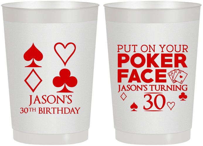 Personalized Birthday 22 oz Frosted Cups - 30th Las Vegas | 20062