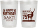Personalized Birthday 22 oz Frosted Cups - 75th Hunting | 20063