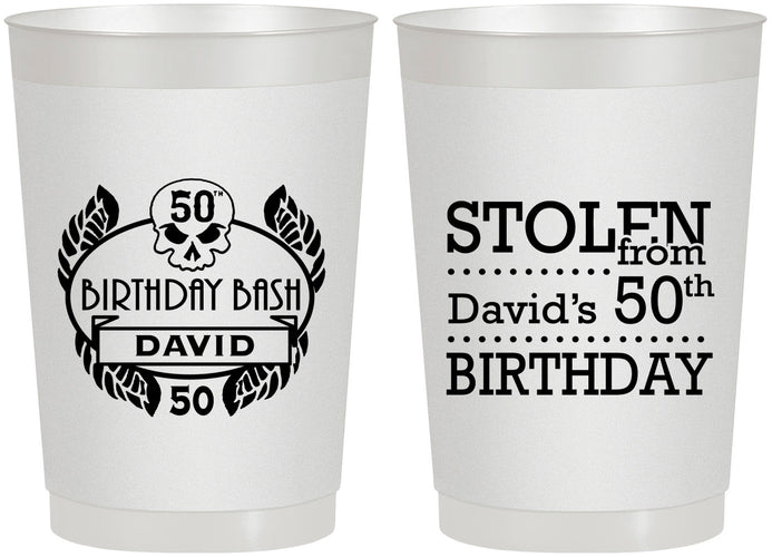 Personalized Birthday 22 oz Frosted Cups - 50th | 20068