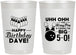 Personalized Birthday 22 oz Frosted Cups - 50th Bowing | 20071