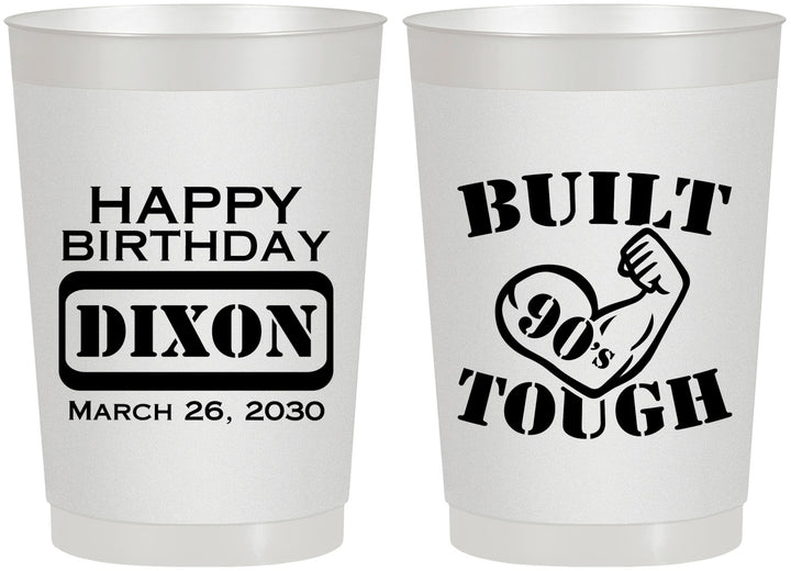 Personalized Birthday 22 oz Frosted Cups - Built Tough | 20078
