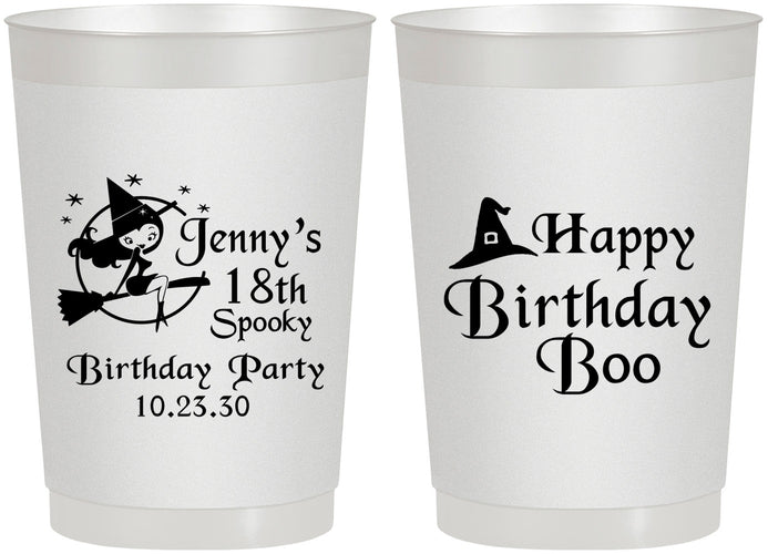 Personalized Birthday 22 oz Frosted Cups - 18th Halloween | 20081