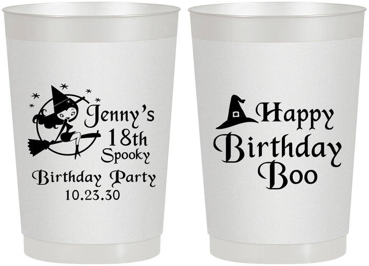 Personalized Birthday 22 oz Frosted Cups - 18th Halloween | 20081
