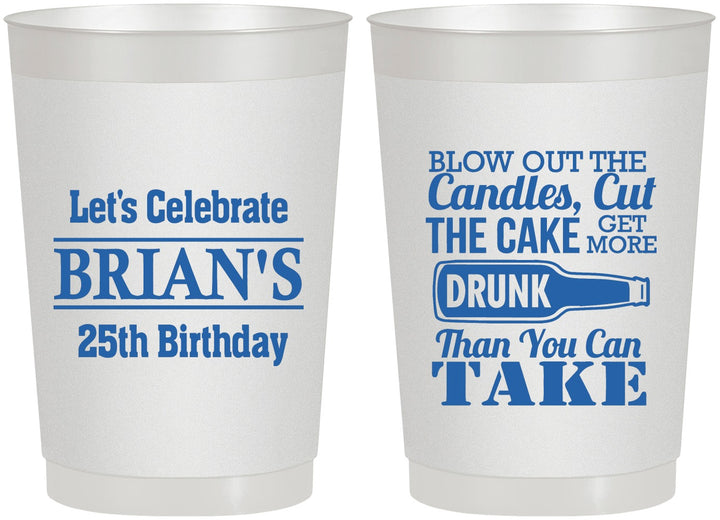 Personalized Birthday 22 oz Frosted Cups - 25th | 20100