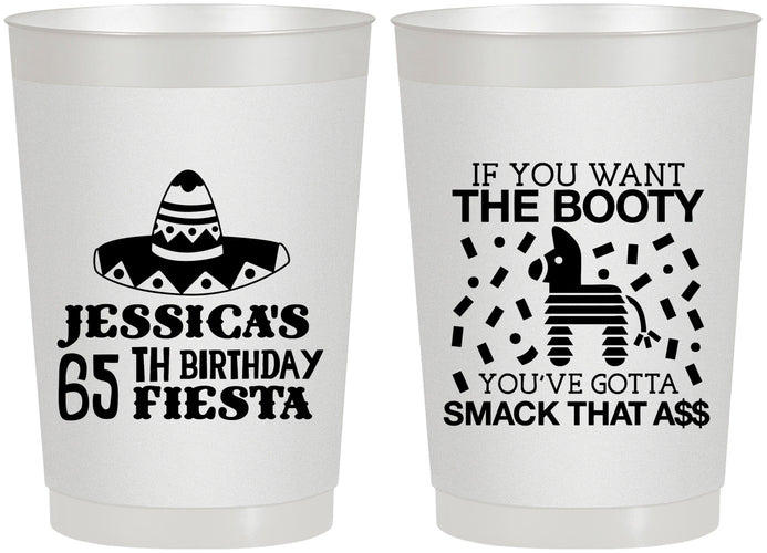 Personalized Birthday 22 oz Frosted Cups - 65th Mexico | 20108