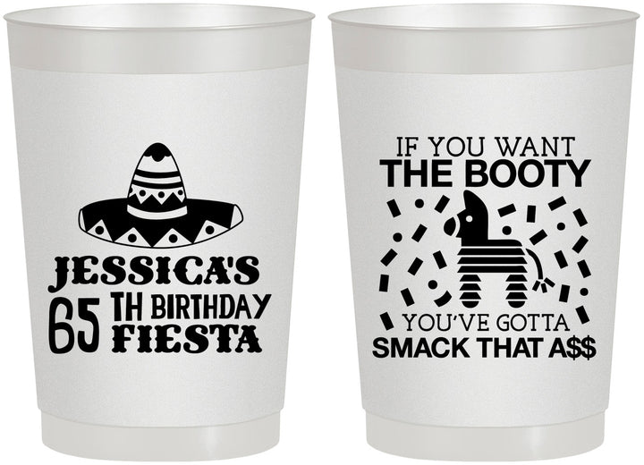 Personalized Birthday 22 oz Frosted Cups - 65th Mexico | 20108