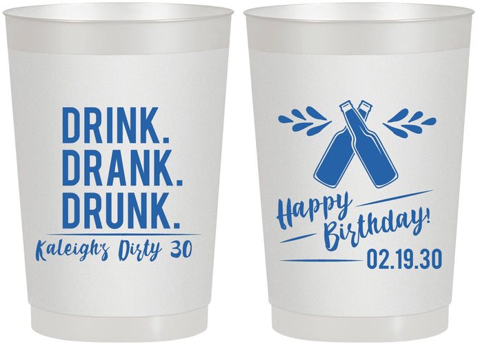 Personalized Birthday 22 oz Frosted Cups - 30th Dirty | 20110