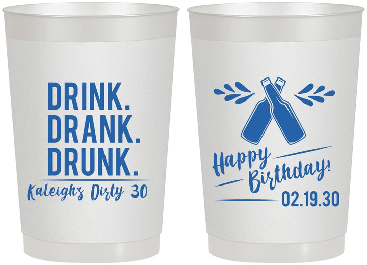 Personalized Birthday 22 oz Frosted Cups - 30th Dirty | 20110