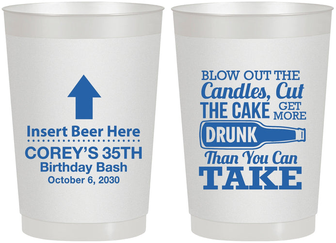 Personalized Birthday 22 oz Frosted Cups - 35th | 20111