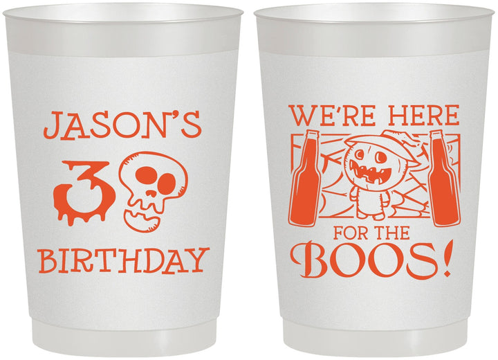 Personalized Birthday 22 oz Frosted Cups - 30th Halloween | 20112