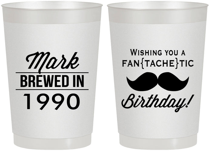 Personalized Birthday 22 oz Frosted Cups - 40th | 20119