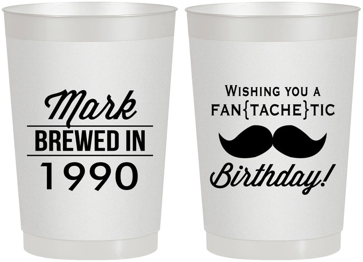Personalized Birthday 22 oz Frosted Cups - 40th | 20119