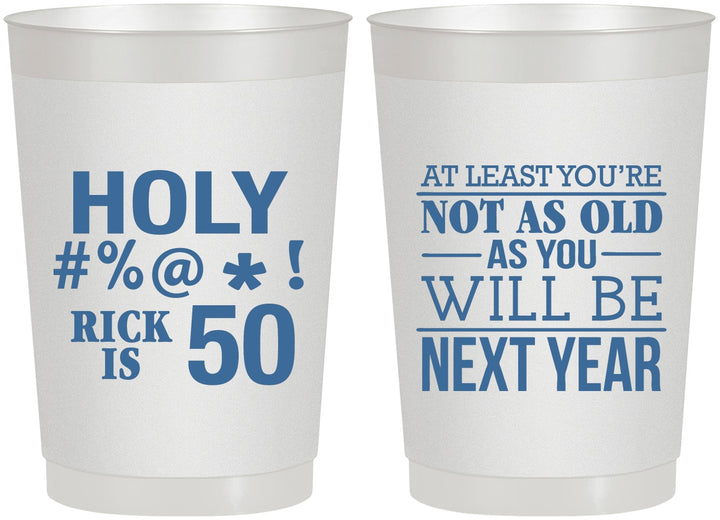Personalized Birthday 22 oz Frosted Cups - 50th | 20120