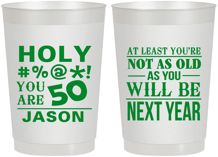 Personalized Birthday 22 oz Frosted Cups - 50th | 20122