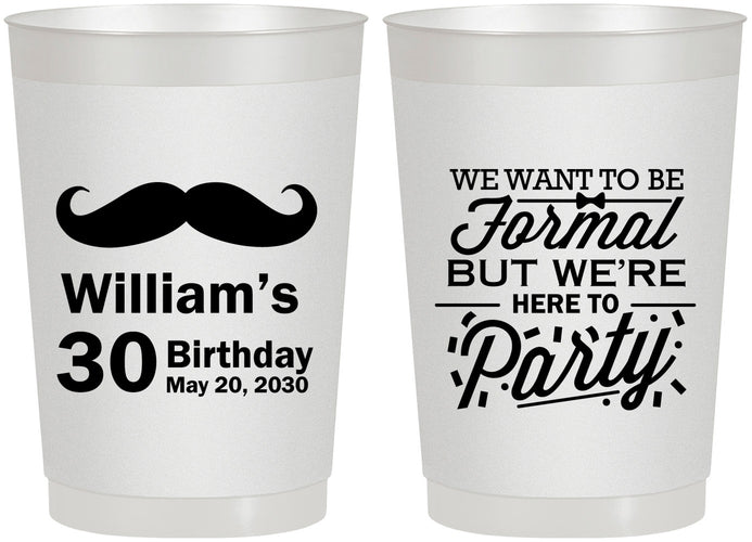 Personalized Birthday 22 oz Frosted Cups - 30th | 20132