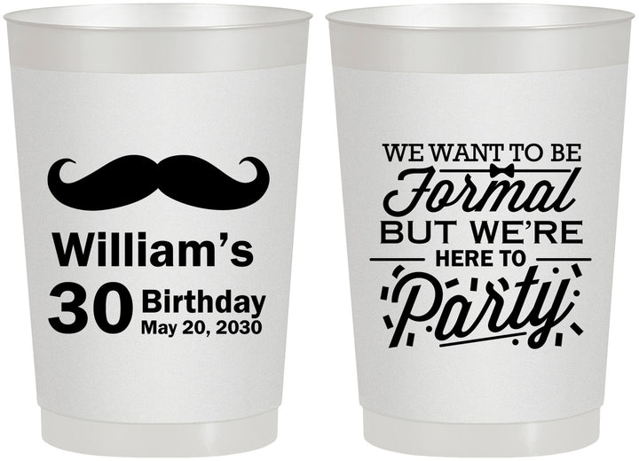 Personalized Birthday 22 oz Frosted Cups - 30th | 20132