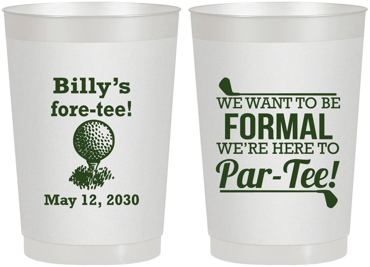 Personalized Birthday 22 oz Frosted Cups - 40th Golf | 20134