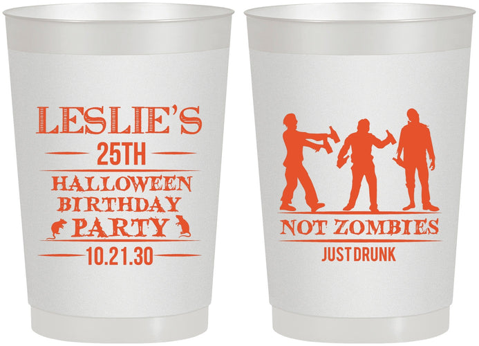 Personalized Birthday 22 oz Frosted Cups - 25th Halloween | 20143