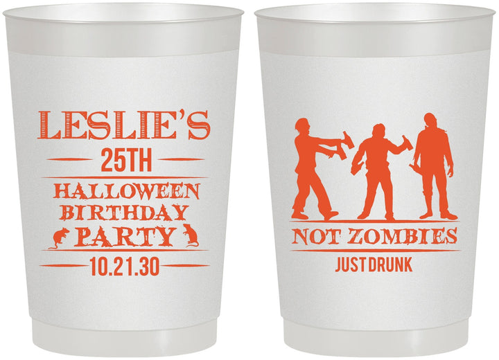 Personalized Birthday 22 oz Frosted Cups - 25th Halloween | 20143