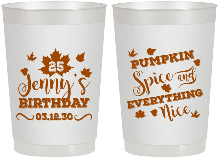 Personalized Birthday 22 oz Frosted Cups - 25th Thanksgiving | 20144