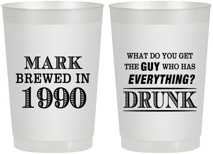 Personalized Birthday 22 oz Frosted Cups - 40th | 20148