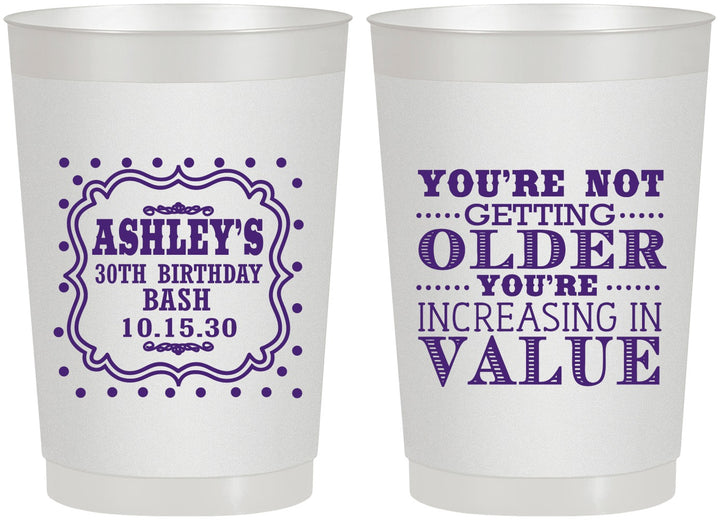 Personalized Birthday 22 oz Frosted Cups - 30th | 20149