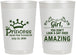 Personalized Birthday 22 oz Frosted Cups - 40th Princess | 20152