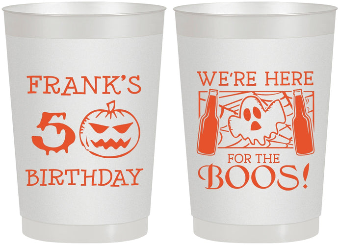 Personalized Birthday 22 oz Frosted Cups - 50th Halloween | 20157
