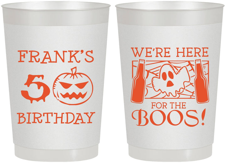 Personalized Birthday 22 oz Frosted Cups - 50th Halloween | 20157