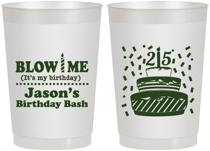 Personalized Birthday 22 oz Frosted Cups - 25th | 20169
