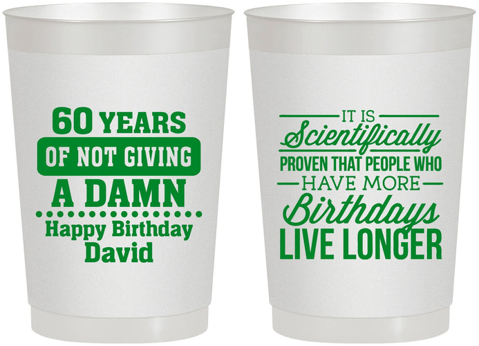 Personalized Birthday 22 oz Frosted Cups - 60th | 20180