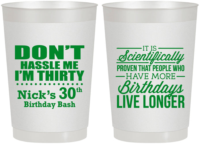 Personalized Birthday 22 oz Frosted Cups - 30th | 20182