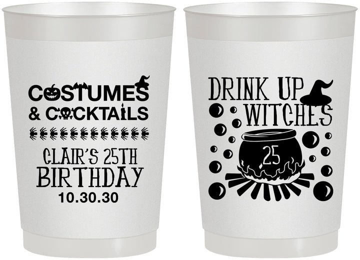 Personalized Birthday 22 oz Frosted Cups - 25th Halloween | 20184