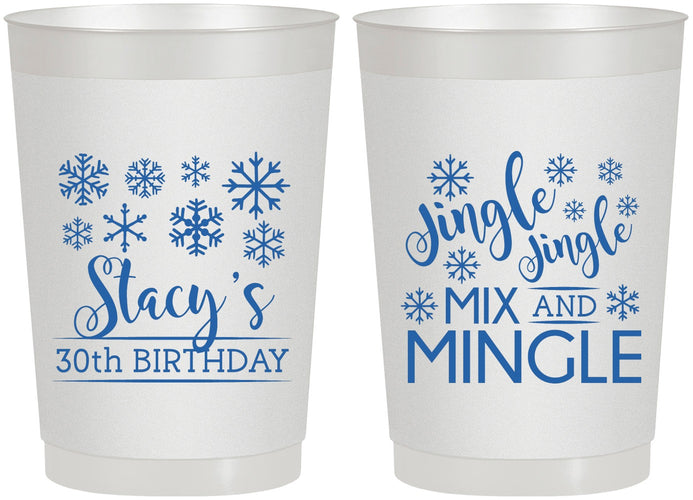 Personalized Birthday 22 oz Frosted Cups - 30th Christmas | 20188