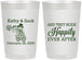 Personalized Wedding 22 oz Frosted Cups - Happily Ever After Tractor | 202